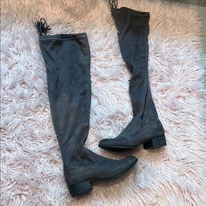 Gray Over-the-Knee Women's Boots